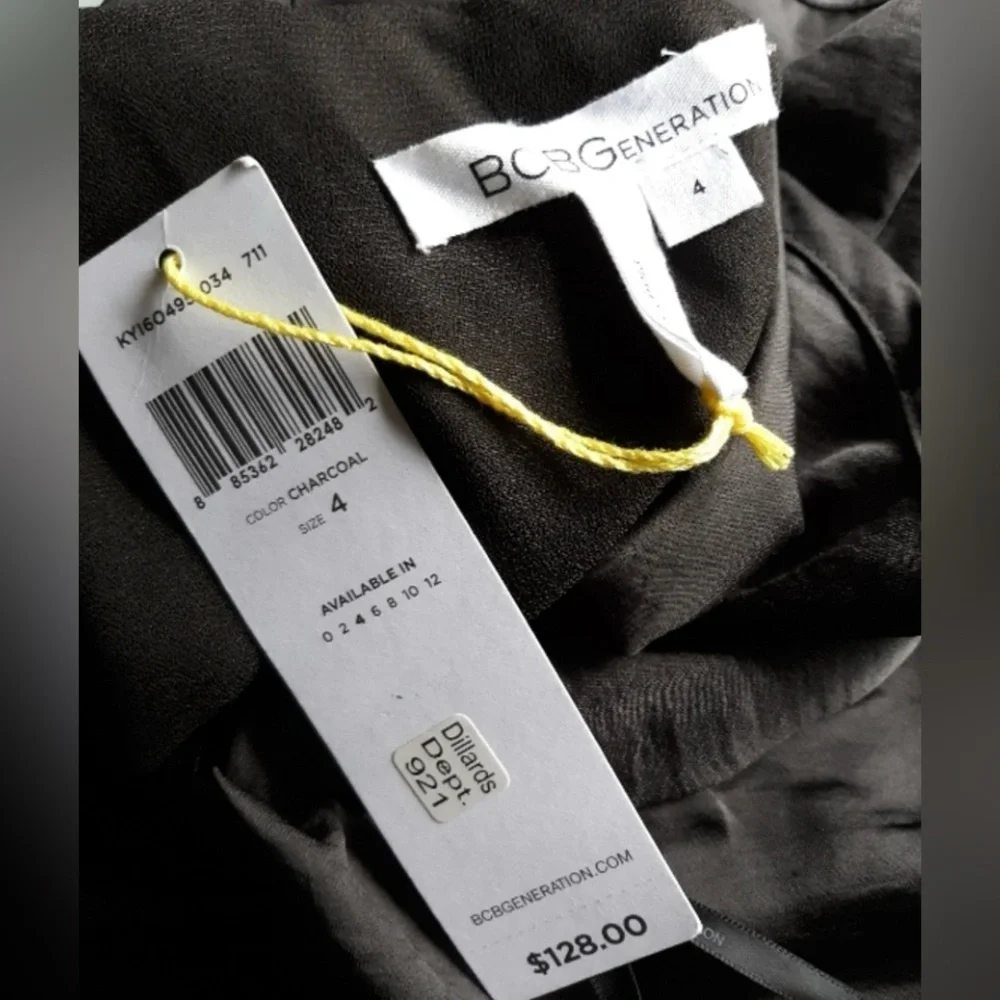 BCBGeneration Black One Shoulder Dress NWT - Picture 4 of 7